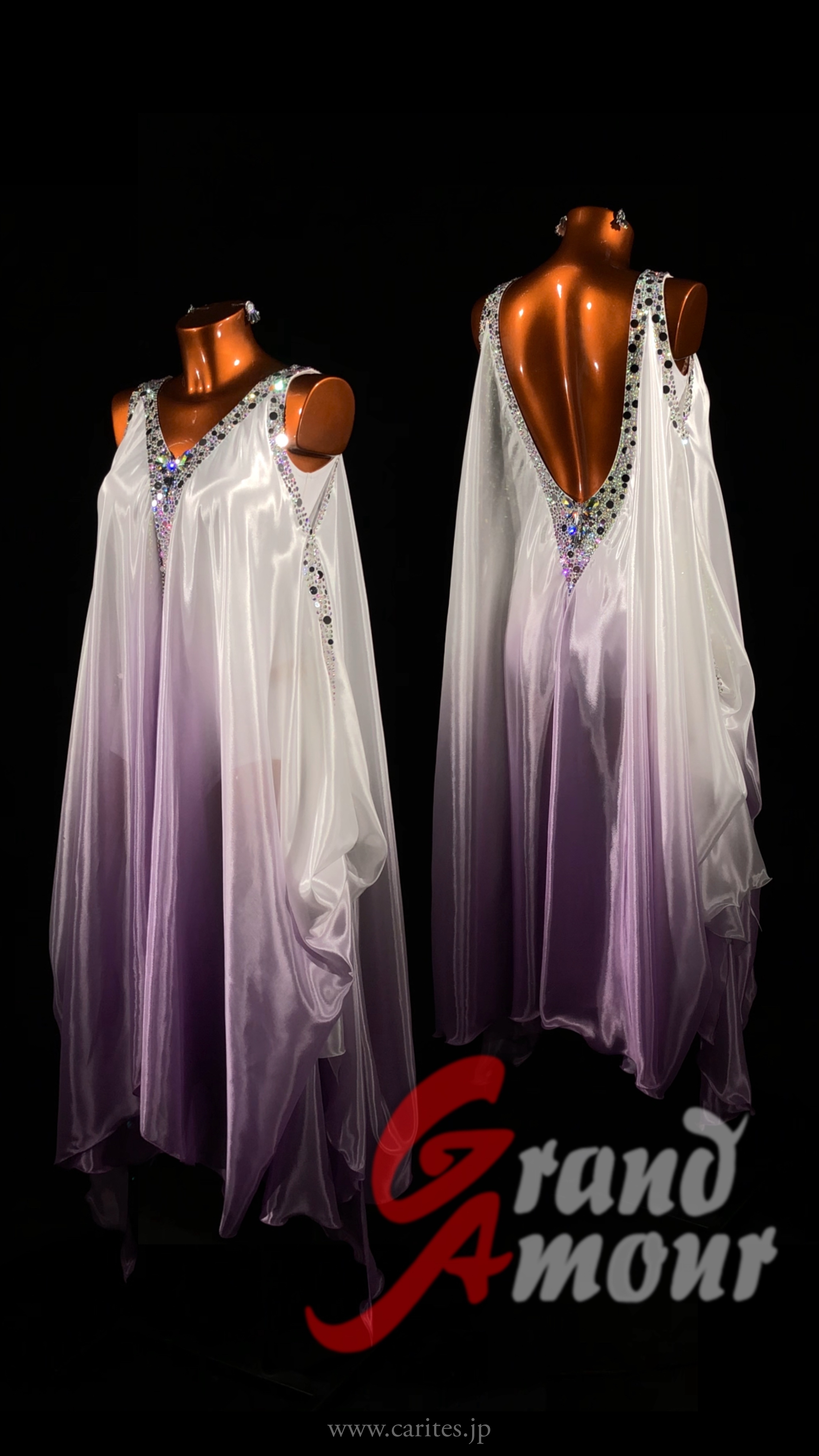 【1月16日までSALE！】GAL407・ホワイトライラックシフォンルンバ イメージ