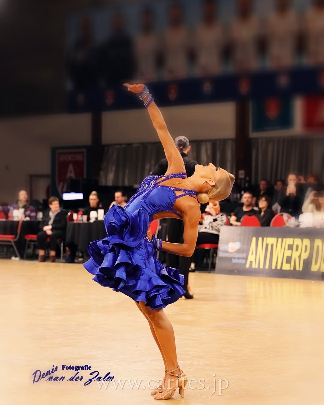 【1月16日までSALE！】AM347・【サリータ着用】ロイヤルブルーフリル イメージ